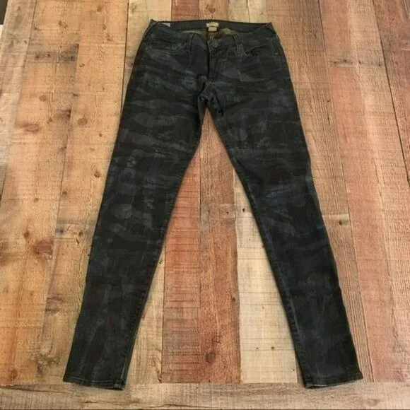 True religion womens Casey low rise super skinny camo jeans - 27 - Picture 1 of 11